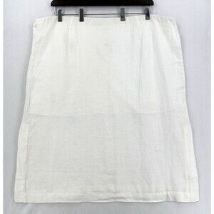 J Jill Pure Jill Linen Skirt Women 4X White Midi Maxi Coastal Old Money NWT